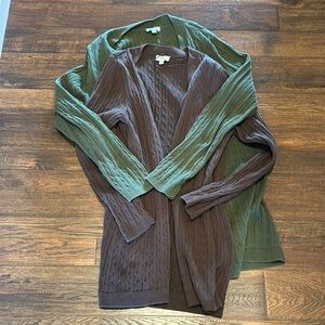 Two Kim Rogers Cardigans for fall